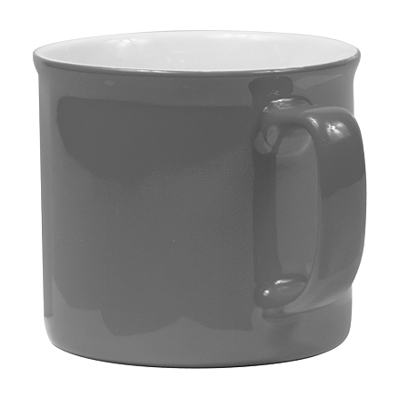 Кружка фарфоровая Casa Grande Sunflower Varnish, глянцевая, 430 мл, серая