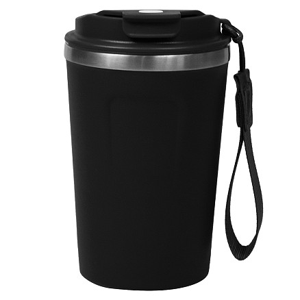 Термокружка Zencup вакуумная, стальная, 380 мл, черная