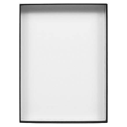 Коробка подарочная, размер 24*17,5*3 см, Solution Superior Linen, черная, бежевый ложемент под индивидуальную вырубку