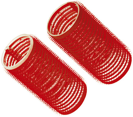 Бигуди-липучки Dewal Beauty d 36ммx63мм(10шт) красные