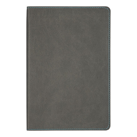 Ежедневник Flexy Latte Print Sample А5, серый с голубым срезом, недатированный, в гибкой обложке