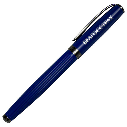 Ручка роллер матовая Grand Ontario металлическая, синяя/темно-серая