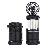 Фонарь Tools Mina, для кемпинга, с вентилятором, пластиковый, черный