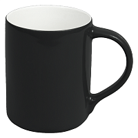 Кружка фарфоровая Casa Grande Magnolia Varnish, глянцевая, черная/белая, 350 мл