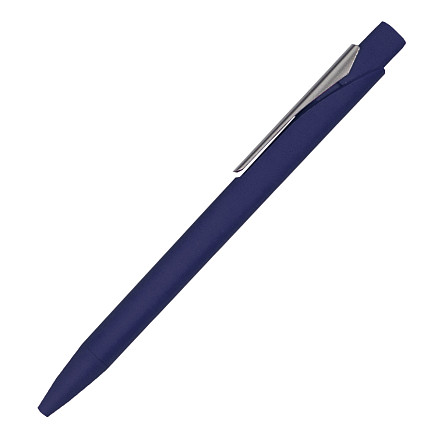 Ручка шариковая Master Soft, пластиковая Софт Тач, синяя