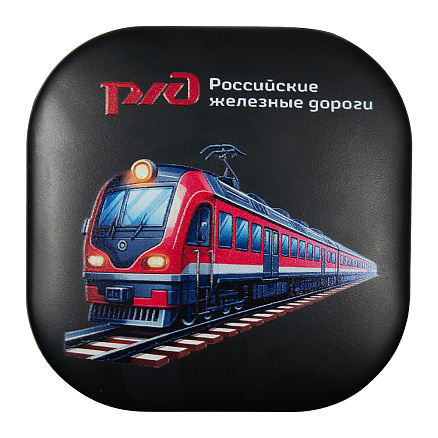 Набор подарочный Solution Prestige Trio Print Sample  Железные дороги  (Ежедневник, беспроводной аккумулятор, зарядный кабель), черный