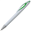 Ручка шариковая, пластик, белый/зеленый_белый/зеленый