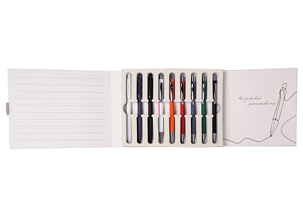 Набор шариковых ручек Print Sample №2 Flamingo, Ponte Soft (9 штук) в футляре