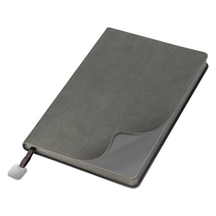 Ежедневник Flexy Latte Color А5, серый с серым срезом, недатированный, в гибкой обложке