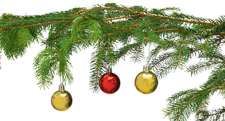 Новогодние украшения XMAS LINE, золото, красный