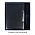 Коробка подарочная, размер 203*220*30 мм, Solution Gift Linen для ежедневника и ручки, темно-синяя_темно-синяя, бумага под лён