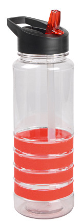 Спортивная бутылка CONDY, красная, прозрачная