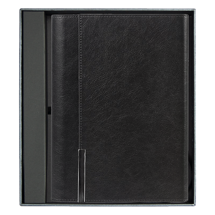 Ежедневник в суперобложке Country Liberty Mocca A5+ в подарочной коробке, черный, недатированный, в твердой обложке