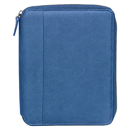Папка на молнии B5 с зажимом Grand Sand,  синяя