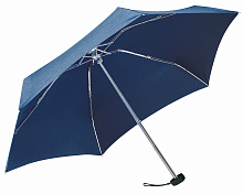 Карманный мини-зонт из алюминия POCKET, темно-синий
