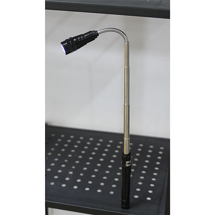 Фонарь телескопический Tools Flashlight, с магнитом, черный