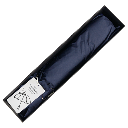 Зонт складной автоматический Forest Cardiff  Safeclosing, диаметр 130 см, 10 панелей, с плавным закрытием, в подарочной коробке,  темно-синий
