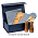 Подарочная коробка, размер 39*26,3*11 см, Solution Prestige Big Case Fabrique с магнитным клапаном и ручкой , темно-синяя_темно-синий 1, бумага под ткань
