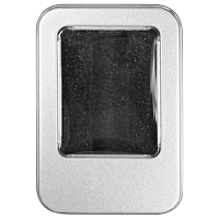 Футляр для флеш накопителя металлический, размер 6*9,5 см, серебристый