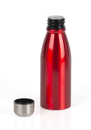 Алюминиевая бутылка для питья FANCY, красный, серебристый