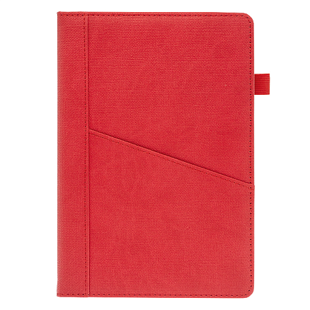 Ежедневник Smart Geneva Ostende А5, красный, недатированный, в твердой обложке с поролоном