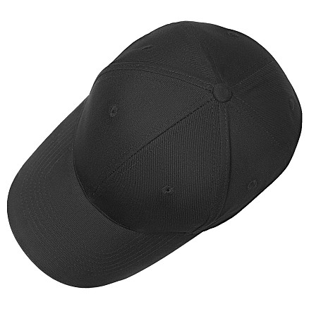 Кепка 6-панельная  Shefild  250, c белым сендвичем, черная