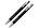 Набор Эльба: ручка шариковая, механический карандаш в футляре черный_черный/серебристый