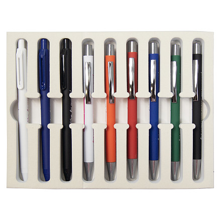 Набор шариковых ручек Print Sample №2 Flamingo, Ponte Soft (9 штук) в футляре