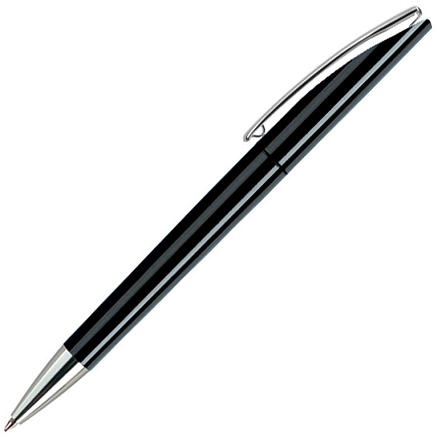 Ручка шариковая, пластиковая, металлическая, черная/серебристая, EVO