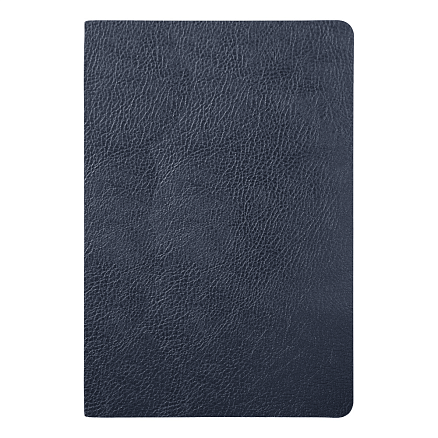 Ежедневник Flexy Columbus А5, темно-синий с серебристым срезом, недатированный, в гибкой обложке