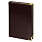 Ежедневник полудатированный Classic Pristine Gold А5, темно-коричневый  с золотом, с металлическими уголками, в твердой обложке с поролоном_ТЕМНО-КОРИЧНЕВЫЙ/ЗОЛОТО