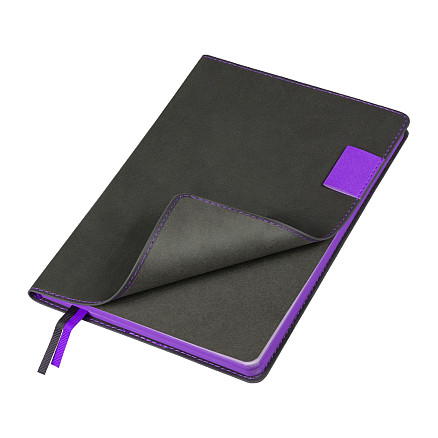 Ежедневник Flexy Freedom Latte А5, серый/фиолетовый, недатированный, в гибкой обложке