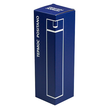 Термос стальной Positano, 460 мл, темно-синий, матовый