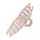 Заколка-краб для волос Dewal Beauty 1 шт/ уп.розовая, форма бабочка small_img_2
