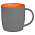 Кружка фарфоровая Casa Grande Lupin Soft, софт тач, 400 мл, серый/оранжевый_оранжевый
