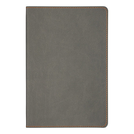 Ежедневник Flexy Latte Color А5, серый с оранжевым срезом и оранжевым форзацем, недатированный, в гибкой обложке