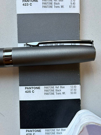 Ручка роллер матовая Grand Prime металлическая, темно-серая/темно-серая