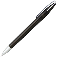 Ручка шариковая, автоматическая, пластиковая, прозрачная, металлическая, черная/серебристая, Cobra