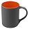 Кружка фарфоровая Casa Grande Magnolia Color Matt, матовая,  серо-оранжевая, 350 мл_СЕРЫЙ