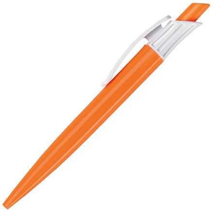 Ручка шариковая, пластиковая, оранжевая/белая, GLADIATOR