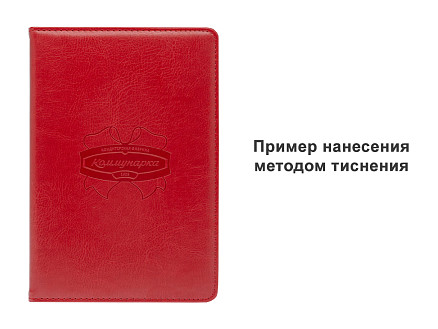Ежедневник City Buffalo А5, красный, недатированный, в твердой обложке с поролоном