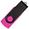 Флеш накопитель USB 2.0 Twister Сolor Mix 16GB, пластик Софт Тач/металл, розовый/черный small_img_2