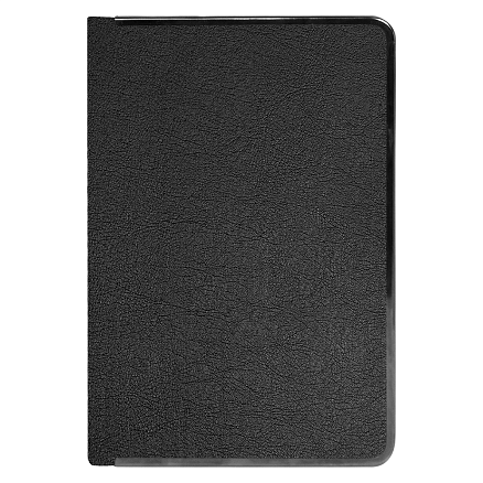 Ежедневник Alfa Techno Soft A5, черный, недатированный, в твердой обложке с металлическим элементом