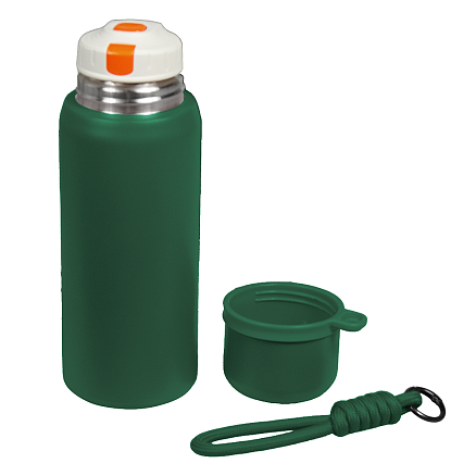 Термос вакуумный стальной La Vie с ремувкой  двухстеночный 500 мл матовый в подарочной упаковке, зеленый