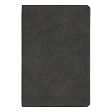 Ежедневник полудатированный Flexy Nuba А5, черный, в гибкой обложке