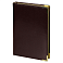 Ежедневник полудатированный Classic Pristine Gold А5, темно-коричневый  с золотом, с металлическими уголками, в твердой обложке с поролоном small_img_1