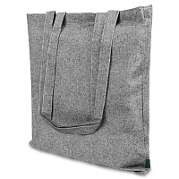 Сумка из переработанного хлопка Caravan Recycled Melange 140, плотность 140 г/м2, серая