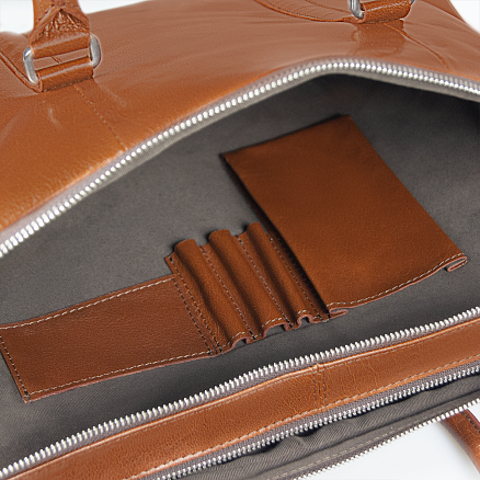 Портфель для ноутбука Vancouver Buffalino Leather из натуральной кожи, коричневый