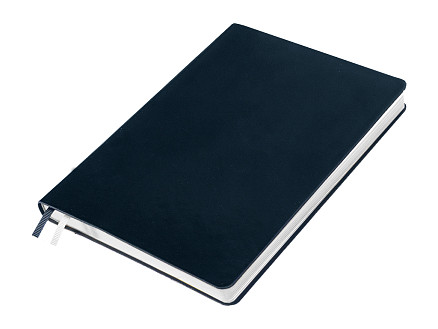 Ежедневник Flexy Pristine A5 в гибкой обложке, недатированный, синий с золотым срезом