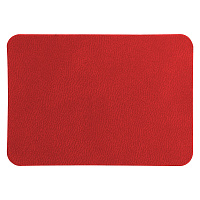 Шеврон Rectangle Latte Soft touch размер 50*70 мм, красный, со скругленными углами